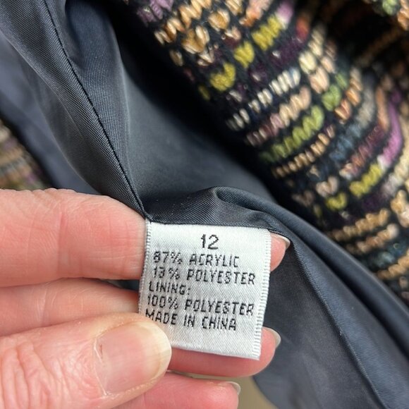 Isabel & Nina  Multi Colour Belted Button up Coat - Picture 7 of 15